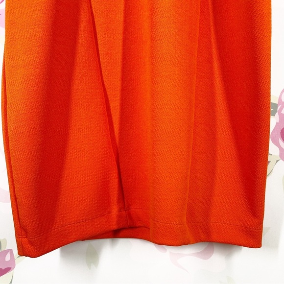 ZARA Orange Flutter Sleeves Shift Mini Dress S - Picture 3 of 9